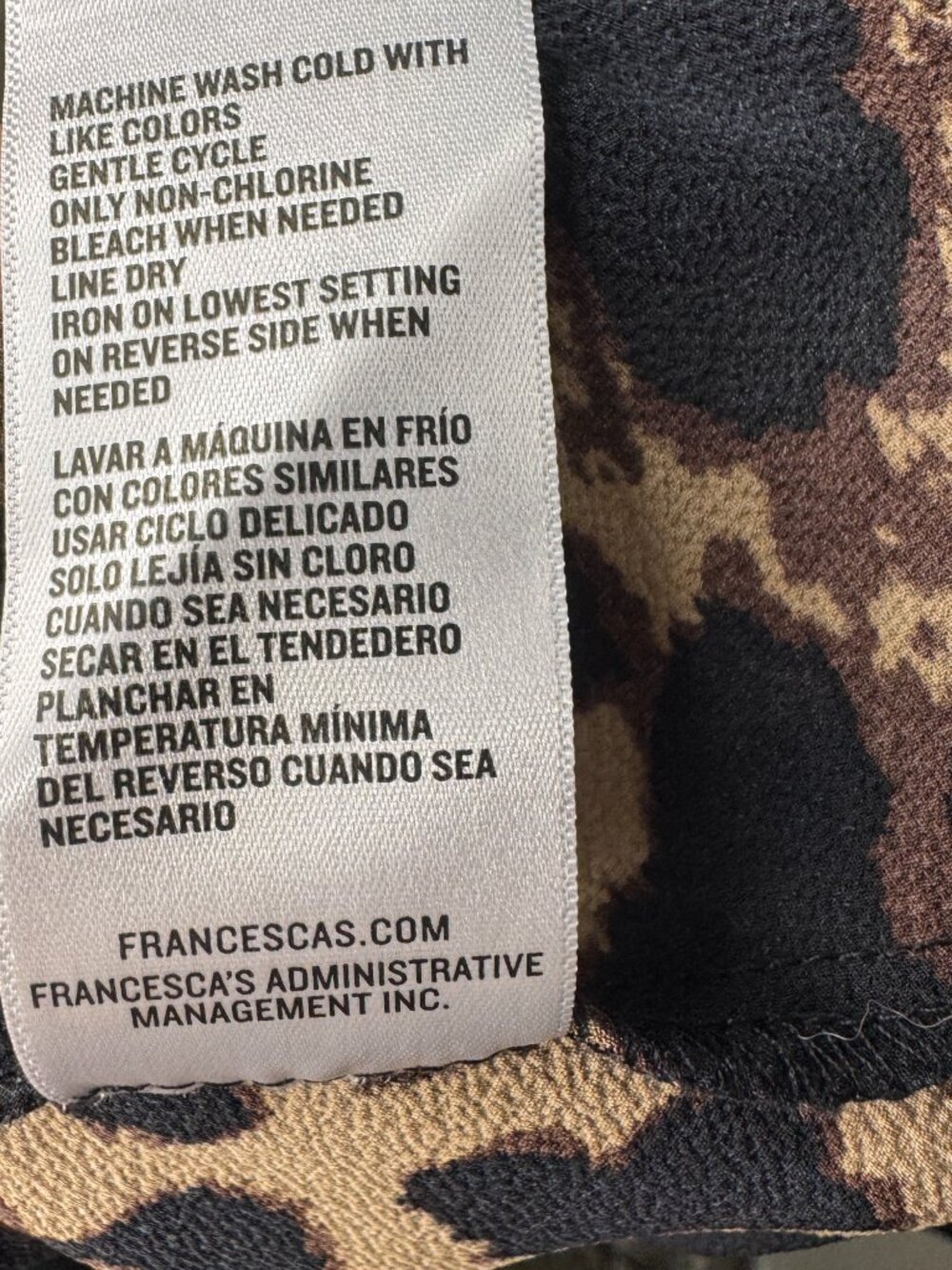 NWT Francesca’s Leopard Print Maxi Dress XS Open Back Flowy Boho Animal Print - Picture 9 of 9